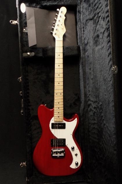 G&L USA Fallout Electric Guitar Clear Red Swamp Ash & Hard Case 2016 #7291