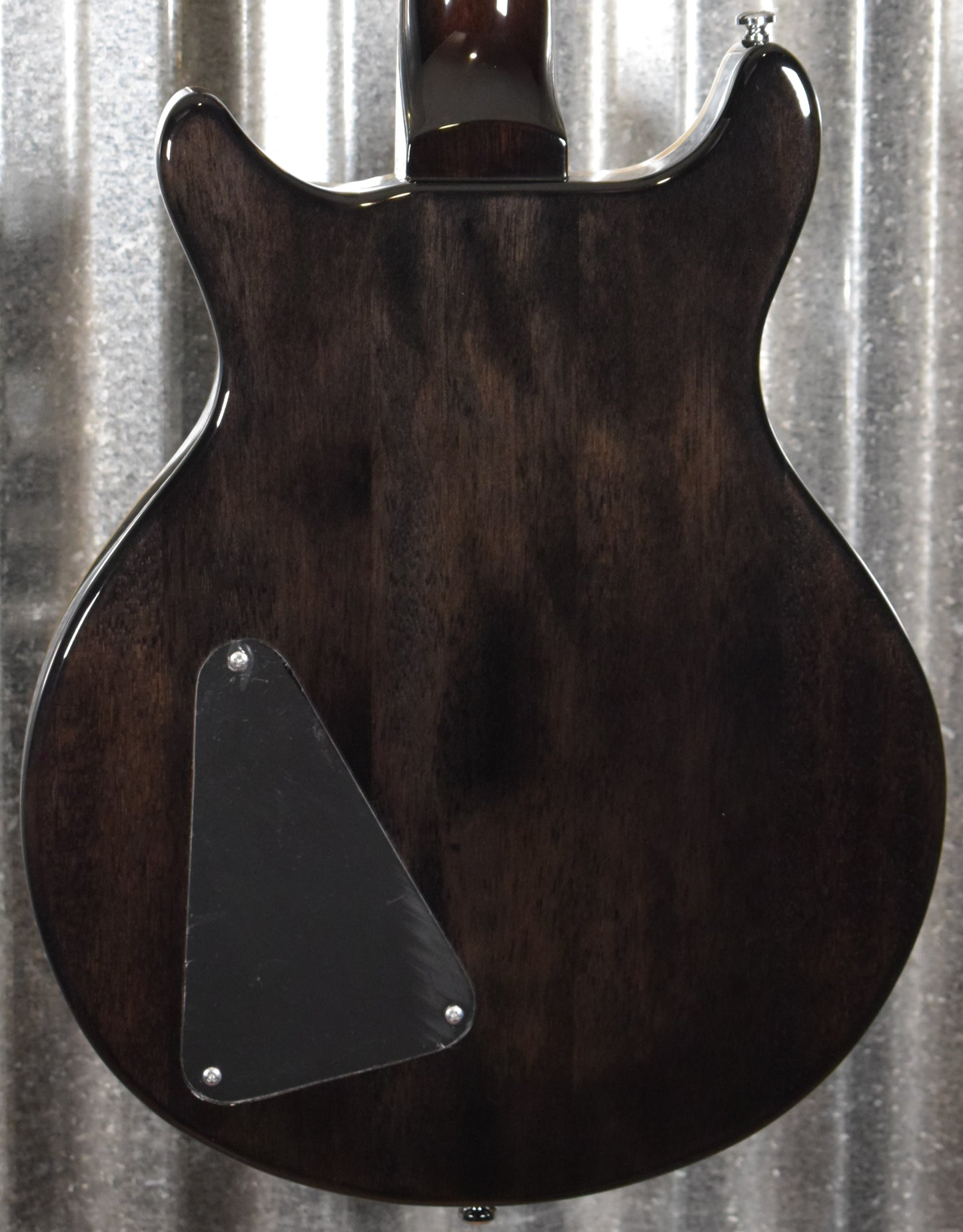 Hamer Archtop Flame Trans Black Double Cut Guitar SATF-TBK Blem #0675