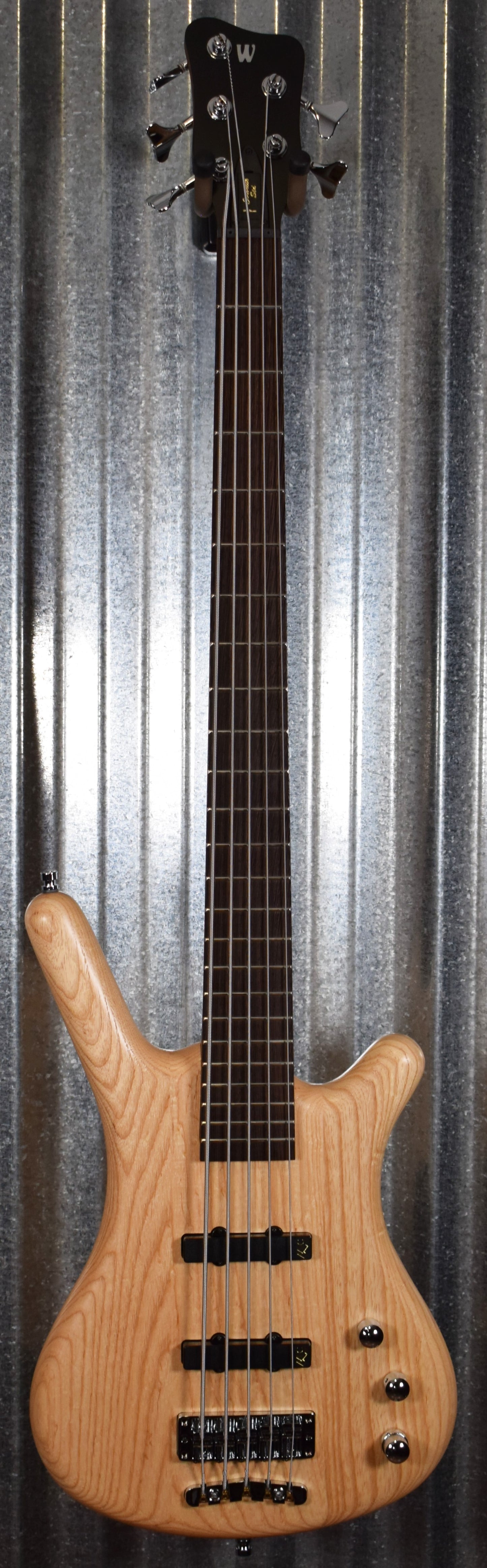 Warwick German Pro Series Corvette 5 String Active Bass Natural Ash & Bag #9020