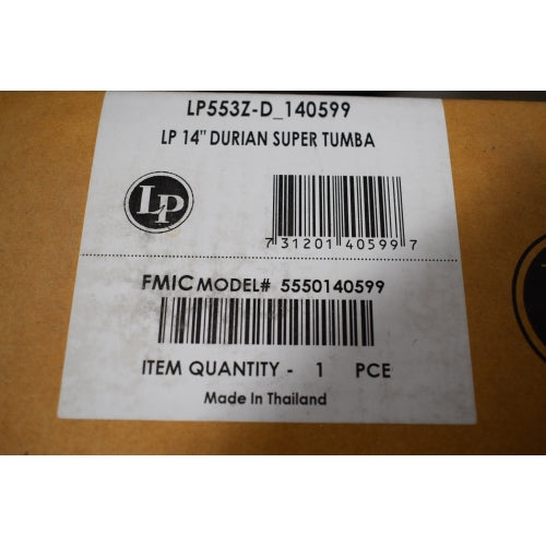 LP Latin Percussion 14" Durian Super Tumba Wood Hand Drum LP553Z-D