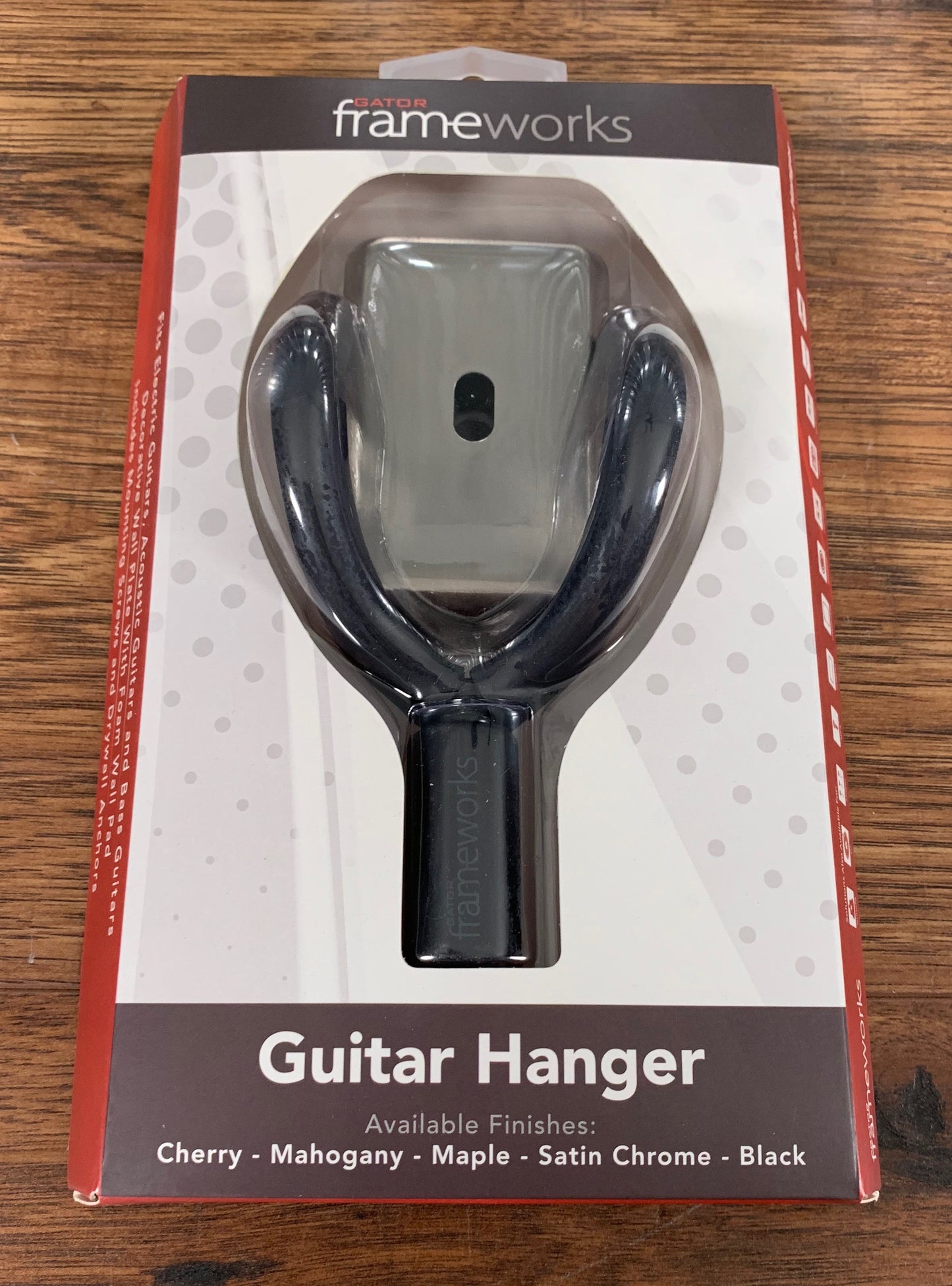 Gator Frameworks GFW-GTR-HNGRSCH Guitar Wall Hanger Satin Chrome