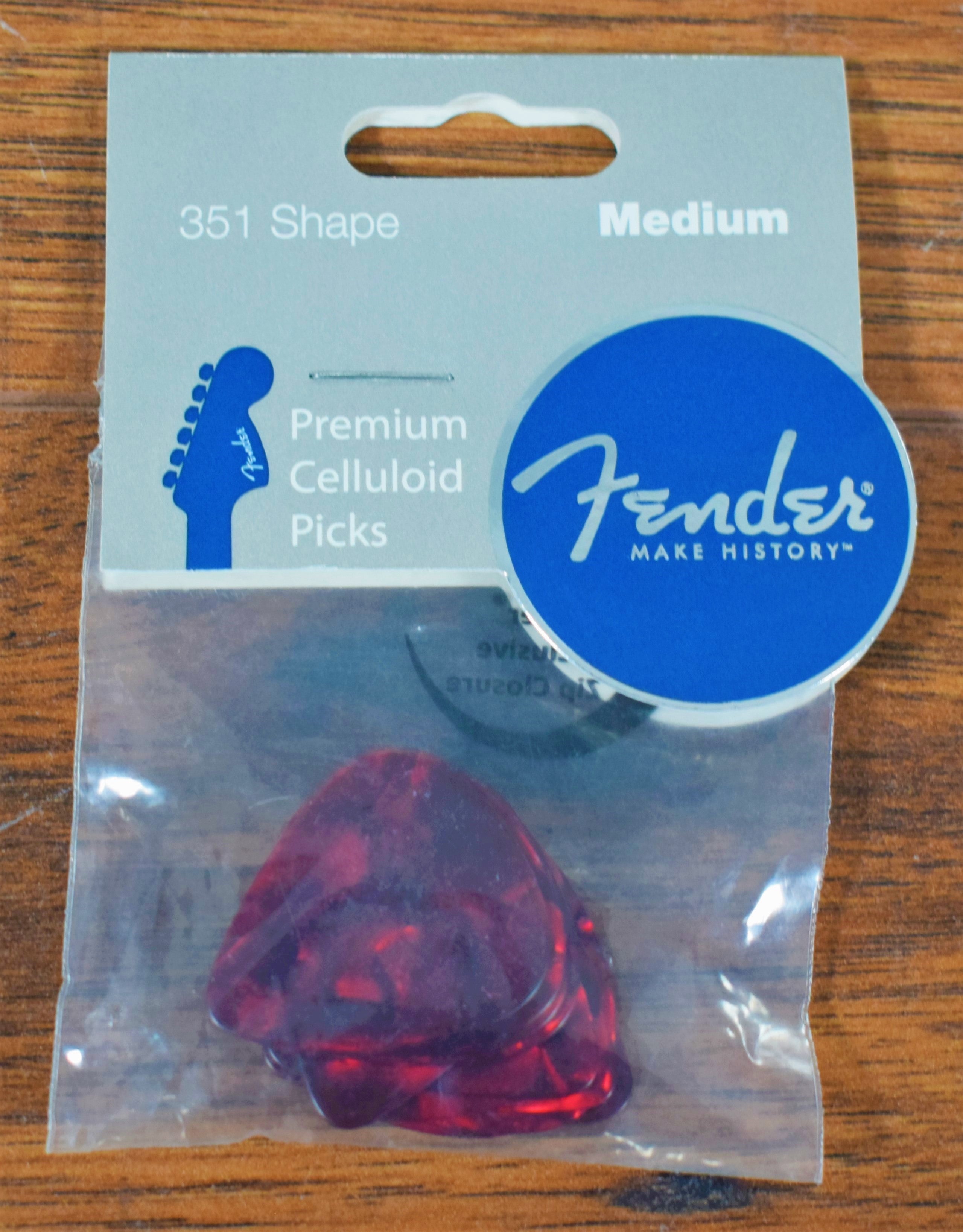 Fender Premium Celluloid 351 Shape Medium Tortoise Shell Guitar & Bass ...