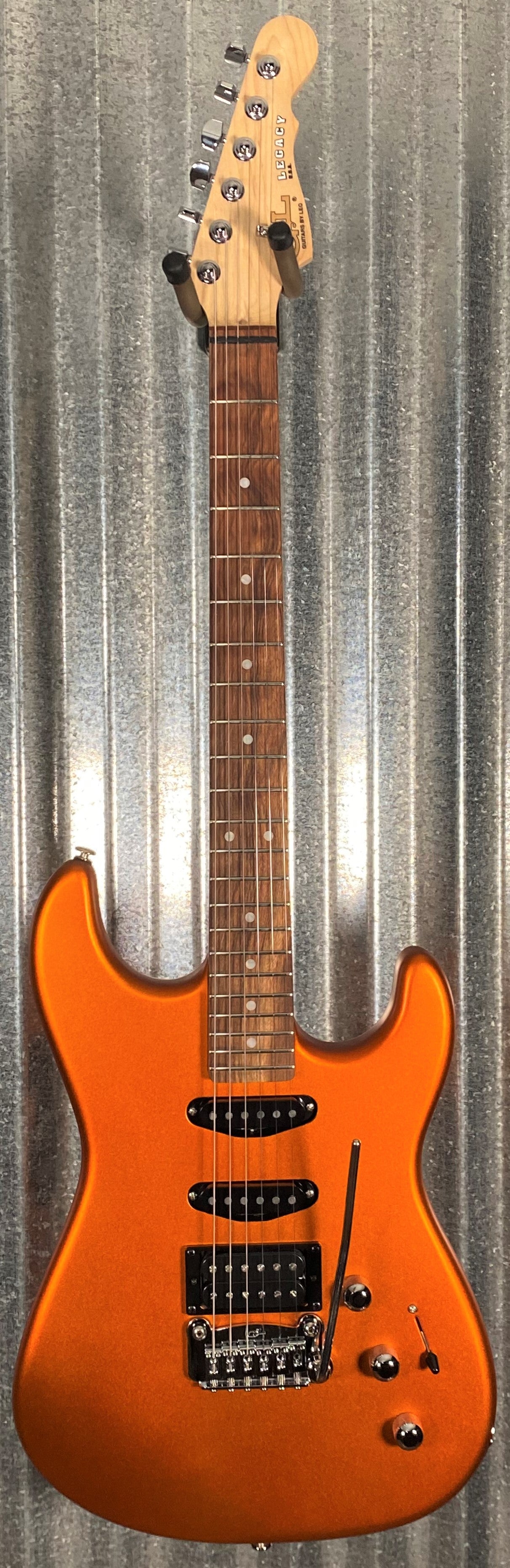 G&L USA Legacy HSS RMC Tangerine Metallic Guitar & Case #5190