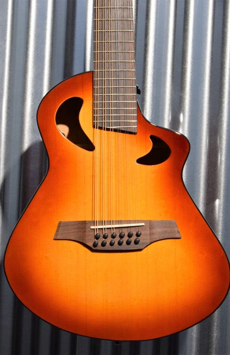 Avante Veillette Gryphon 12 String Short Scale Tobacco Burst Acoustic Electric Guitar & Bag #977