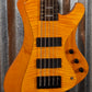 ESP LTD STREAM-1005 Flame Honey Natural EMG 5 String Bass & Case #0523 Used