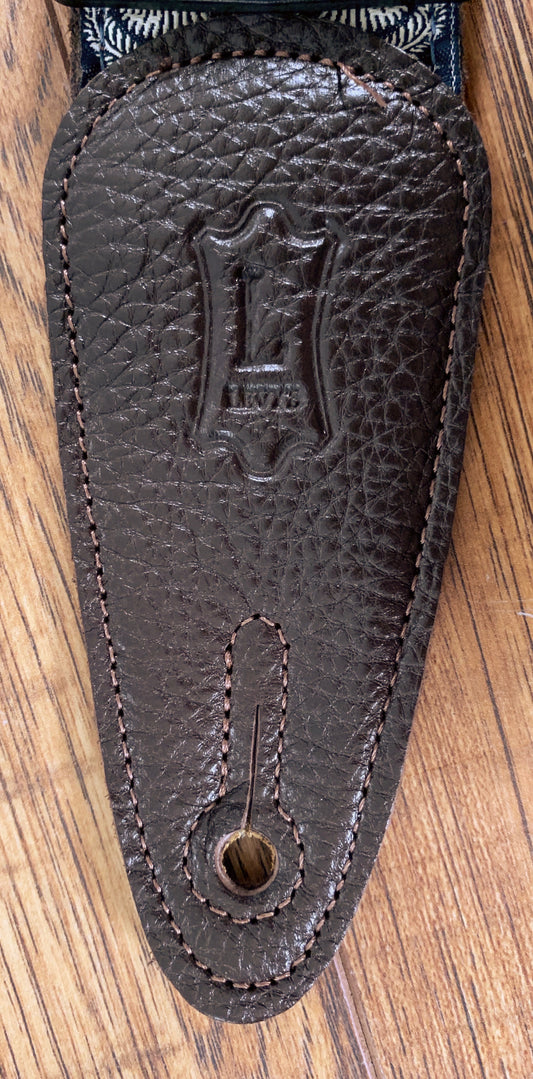 Levy's MGJ-001 2" Jacquard Weave Guitar Strap Blue White