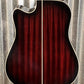 D'Angelico Premier Bowery Dreadnought CE Trans Black Cherry Acoustic Electric Guitar #2025