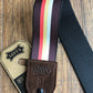 Levy's MP2-001 2" Adjustable Print Poly Guitar & Bass Strap Stripes Brown