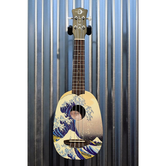 Luna Uke Great Wave Pineapple Ukulele & Gig Bag UKEGWS