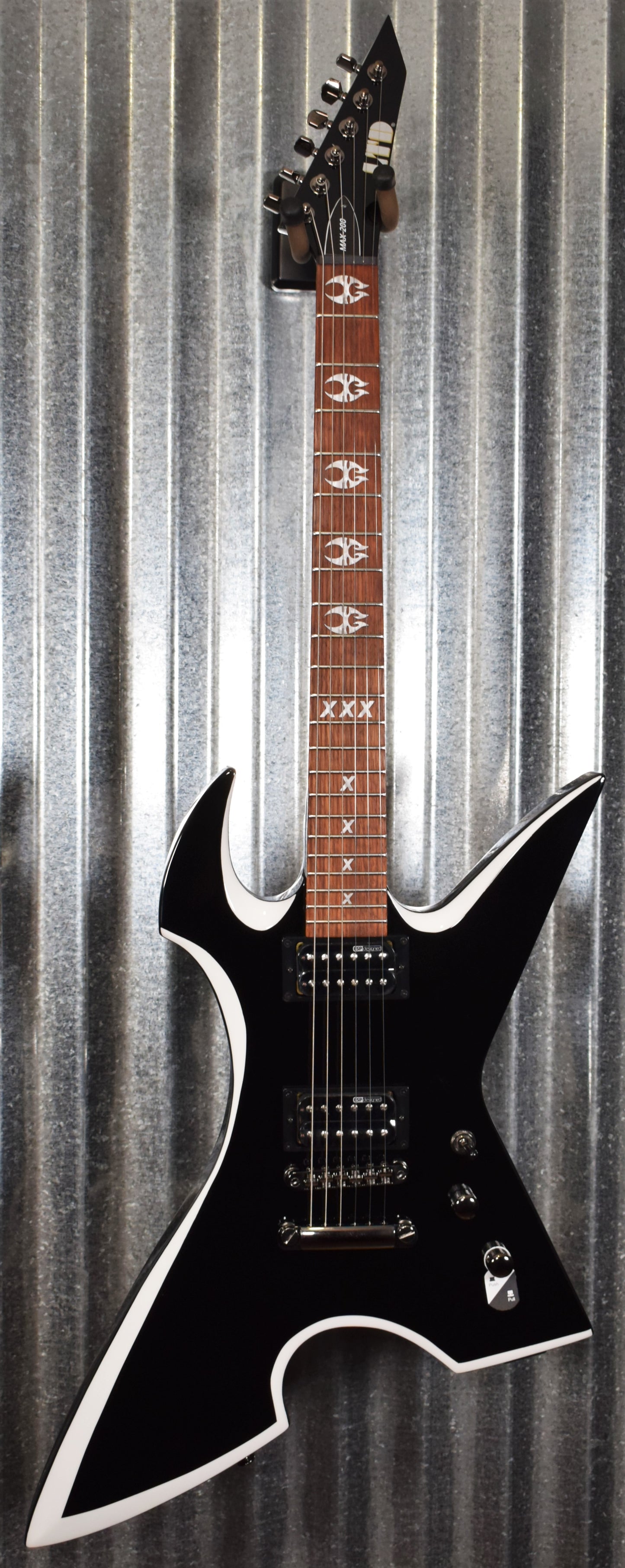 ESP LTD MAX-200 Max Cavalera Black White Bevel Guitar LMAX200RPRBW #1046