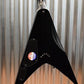 ESP LTD V-401 Flying V Electric Guitar Black EMG 81 Pickups #482
