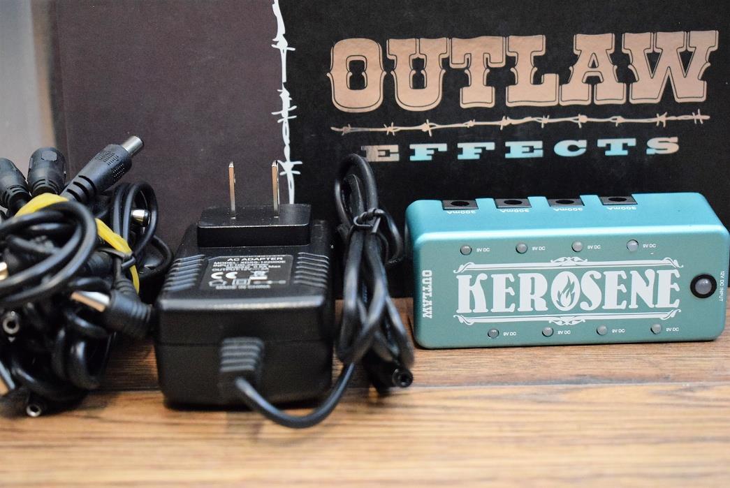 Outlaw Effects Kerosene Mini Pedalboard Power Supply & Cables Guitar Effect Pedal