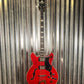 Hagstrom VIKB-WCT Viking 4 String Semi Hollow Short Scale Bass Wild Cherry Transparent #0723