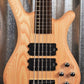 Warwick Rockbass Corvette $$ Double Buck Trans Satin Natural Active 5 String Bass & Bag #7820