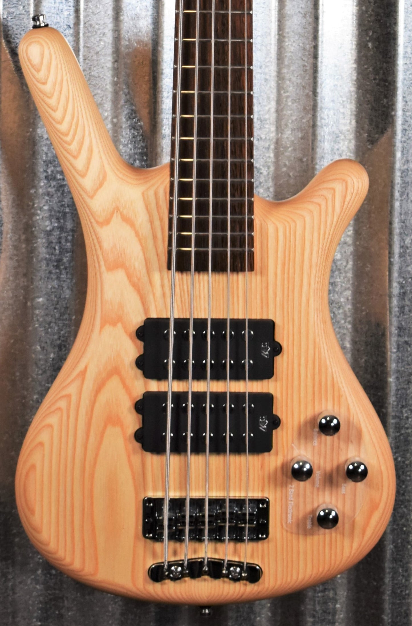 Warwick Rockbass Corvette $$ Double Buck Trans Satin Natural Active 5 String Bass & Bag #7820