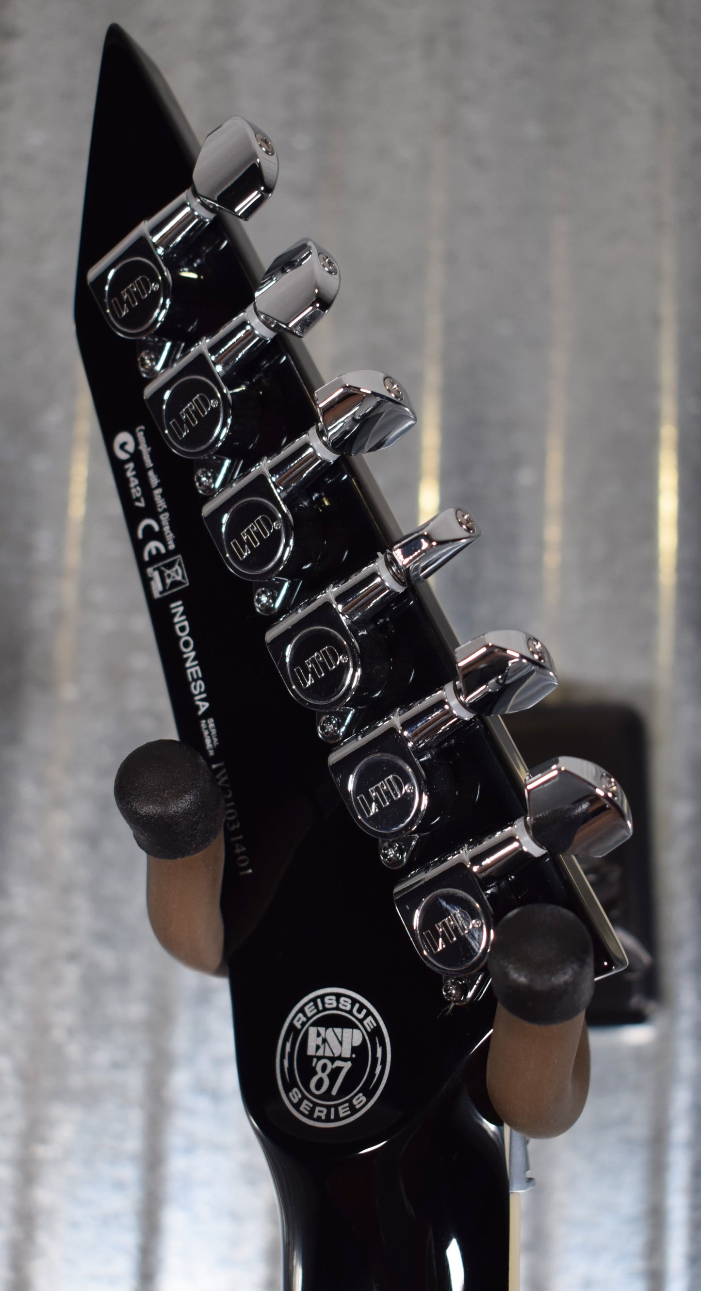 ESP LTD M-1 Custom Black Guitar & Case LM1CTM87BLK #1401