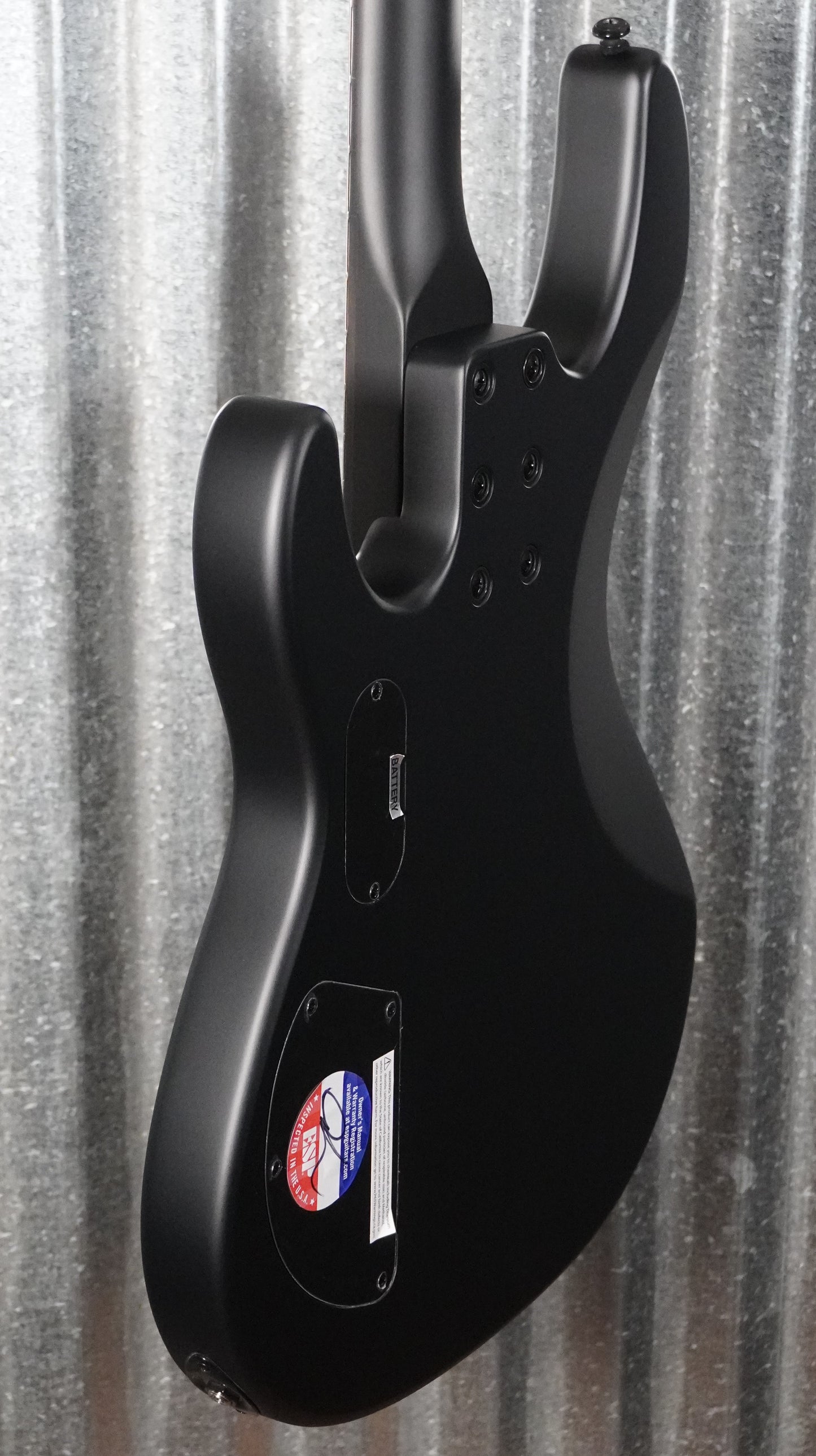 ESP LTD AP-4 Black Metal Satin 4 String Bass & Case LAP4BKMBLKS #1371