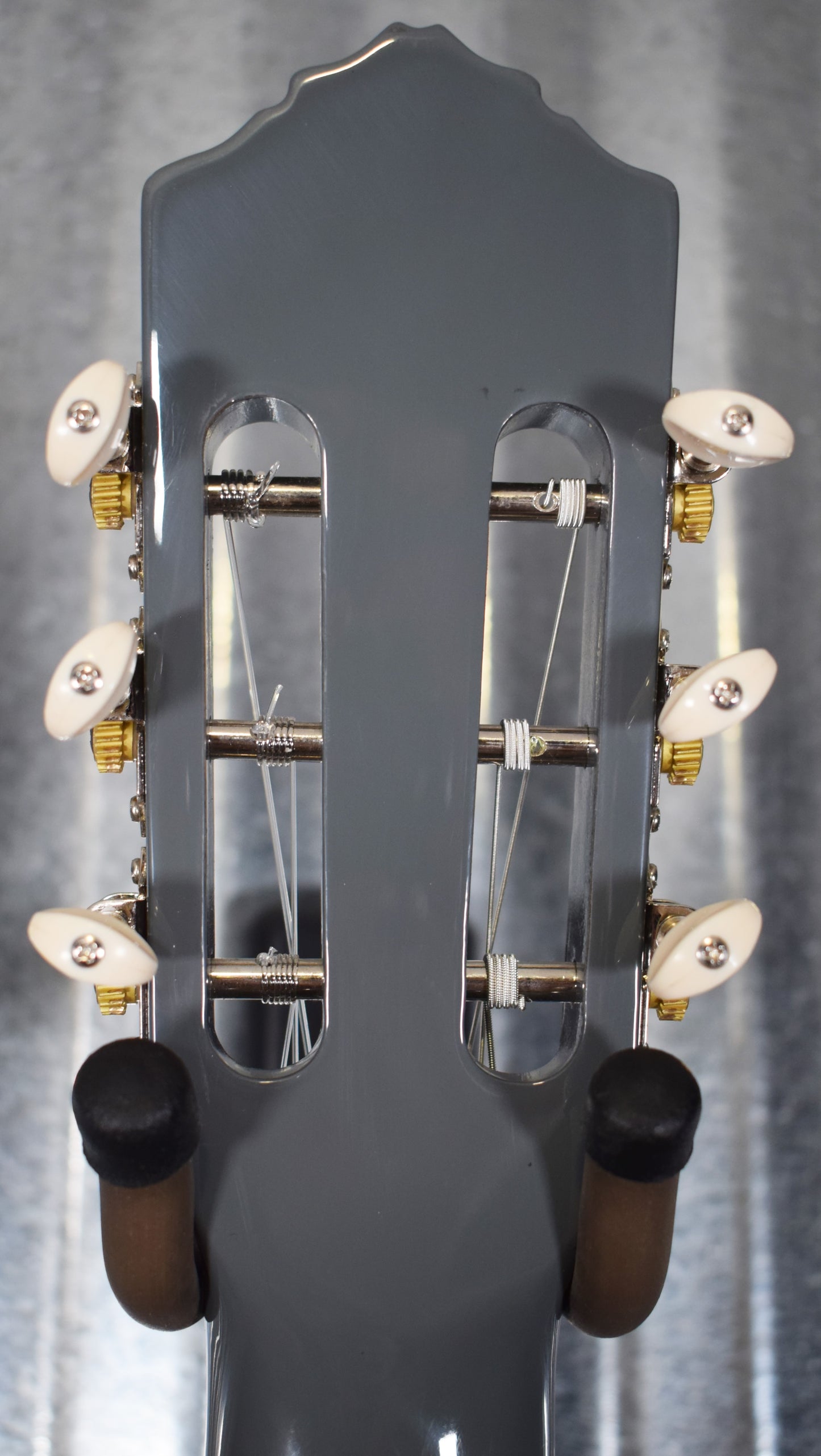 Ortega RGA-PLT Gaucho Nylon String Parlor Guitar Platinum Gray Guitar & Bag #0058