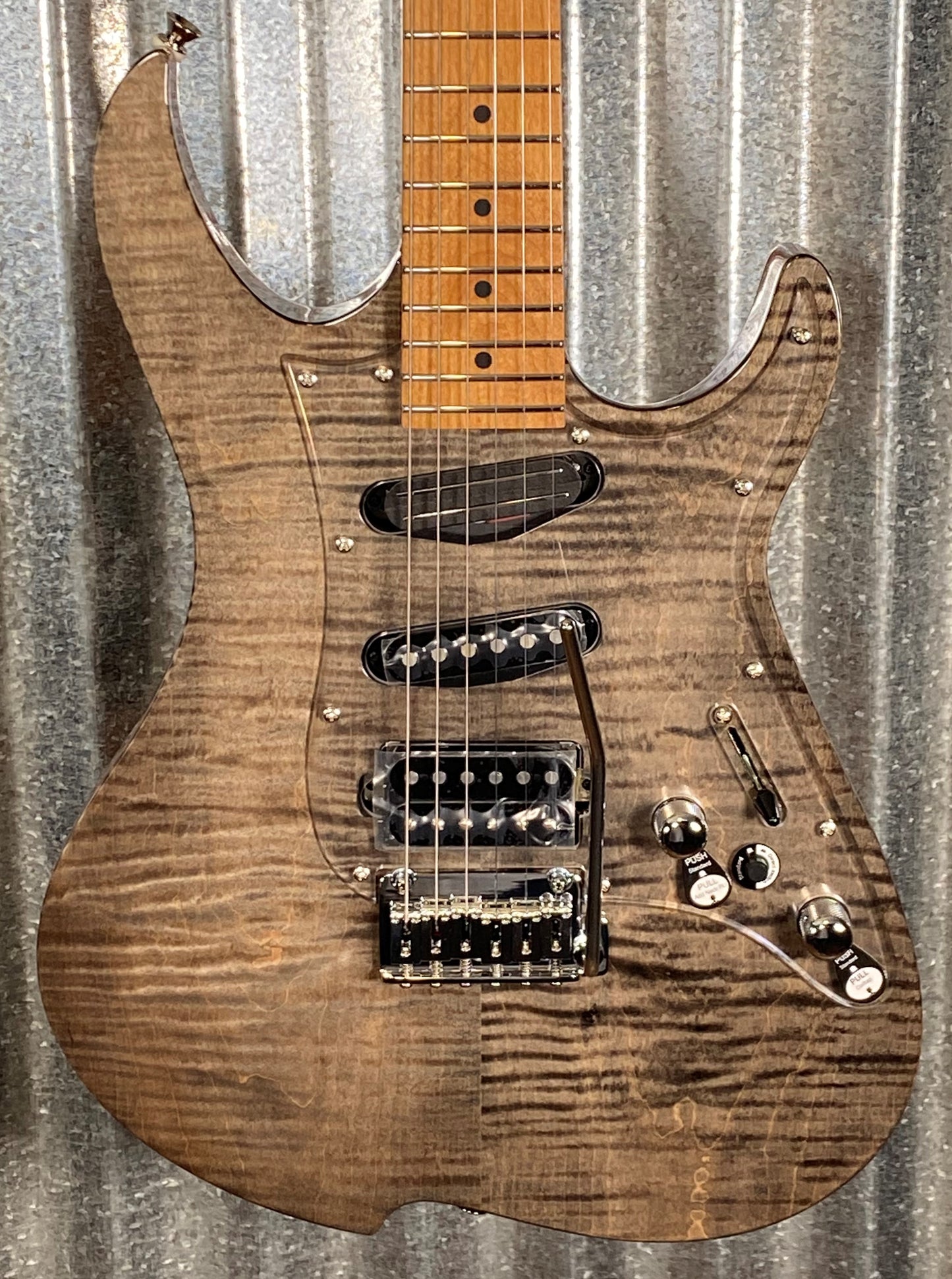 Vola OZ RV TNC Tribal Black Gloss Guitar & Case #7341