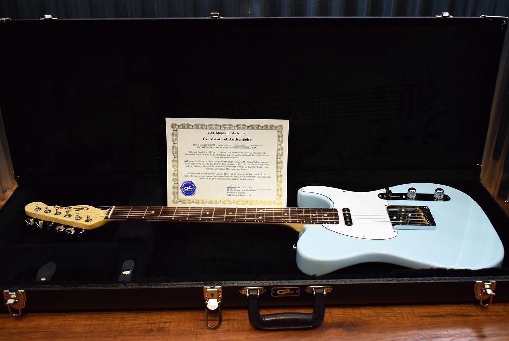 G&L Guitars USA Custom ASAT Classic Sonic Blue Electric Guitar & Case 2016 #7410