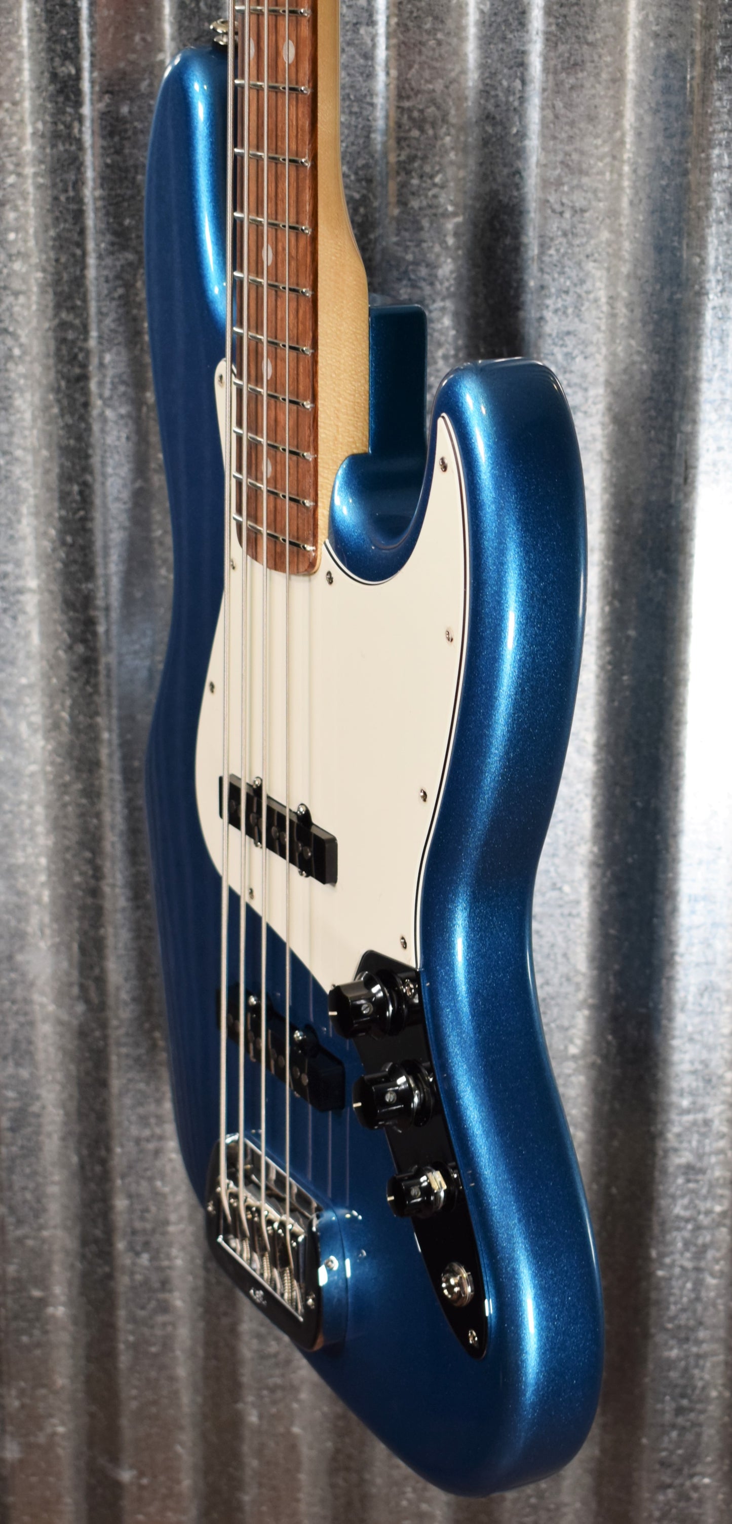 G&L USA Fullerton Deluxe JB 4 String Jazz Bass Lake Placid Blue & Case #7029