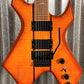 B.C. Rich NJ Neck-Thru Series Warlock Flame Maple Cherry Sunburst Floyd Rose Guitar & Case #0508 Used