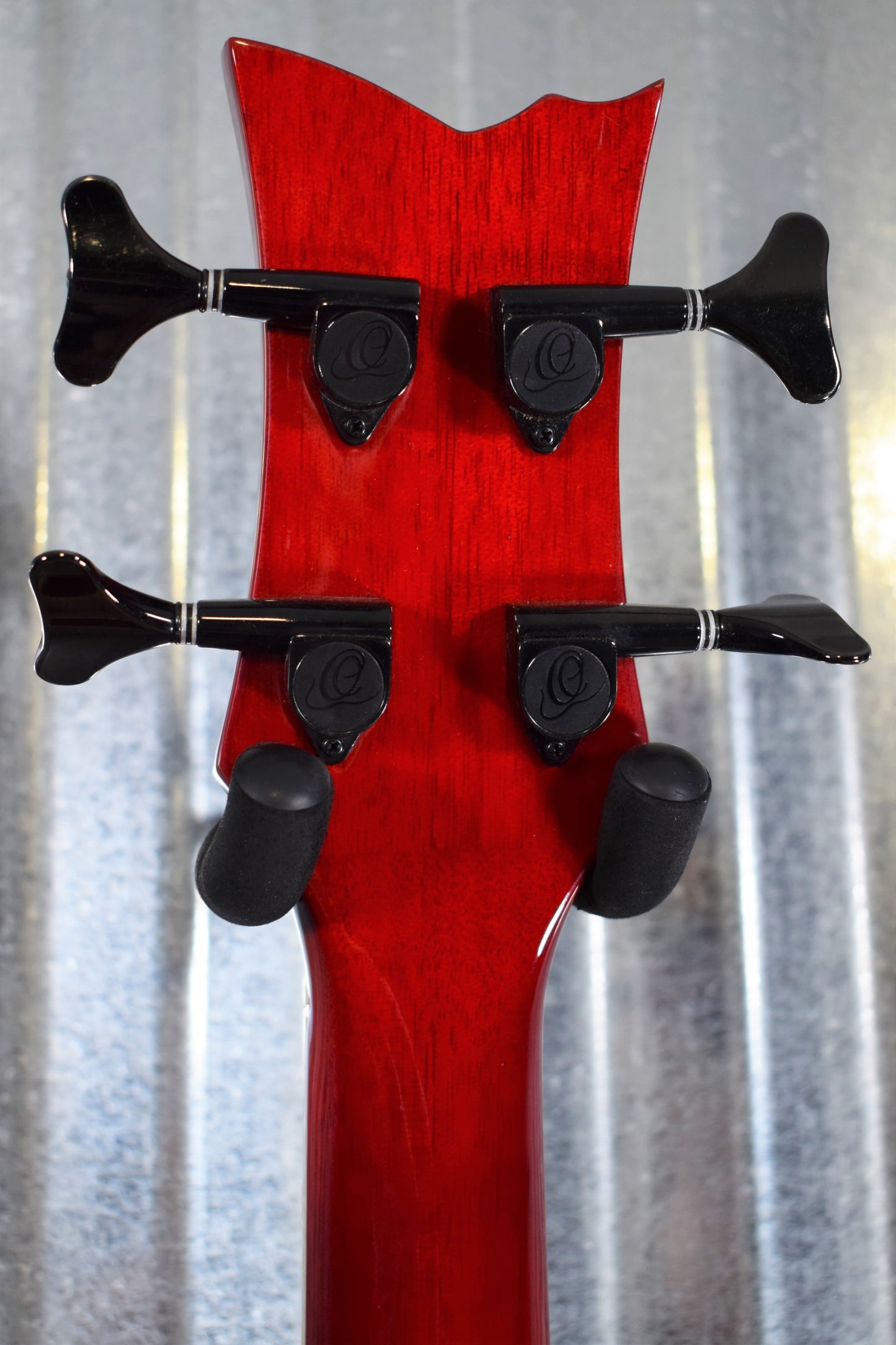 Ortega Guitars Deep Traveler D-Walker-RD Red Short Scale Acoustic Electric Bass & Bag #6021 B Stock