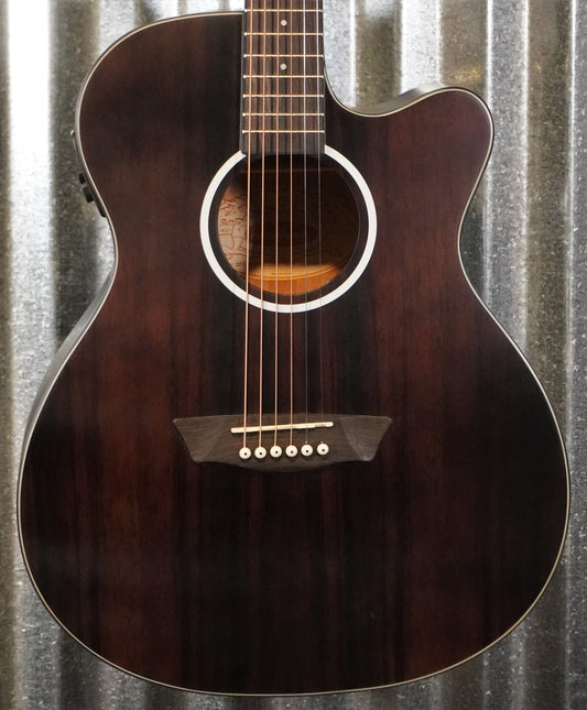 Washburn Deep Forest Ebony Ace Acoustic Electric Guitar DFEACE-U #5118